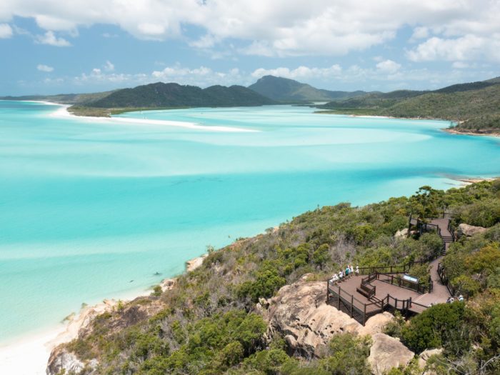 Aerial view of Hill Inlet Lookout